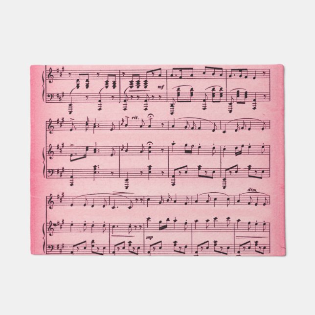 Pink Sheet Music Doormat (Front)