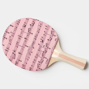 Pink Sheet Music Ping Pong Paddle