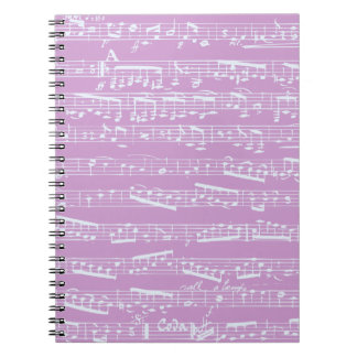 Pink Sheet Music Spiral Notebook