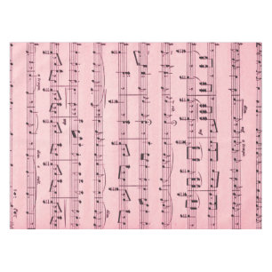 Pink Sheet Music Tablecloth