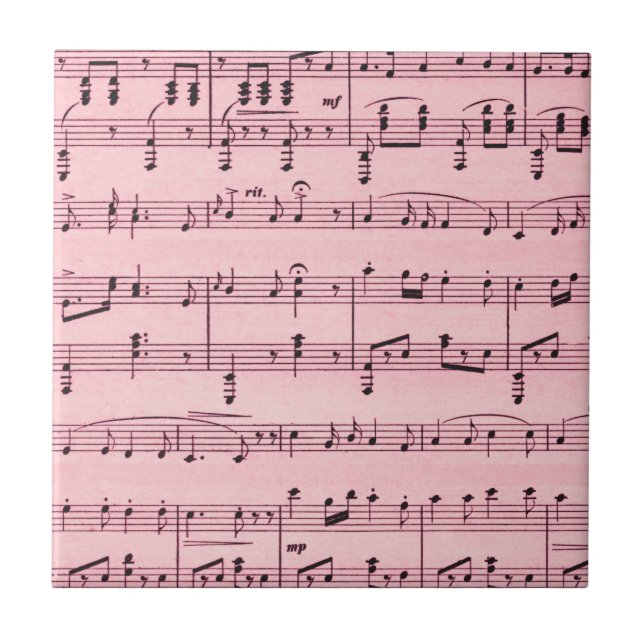 Pink Sheet Music Tile (Front)