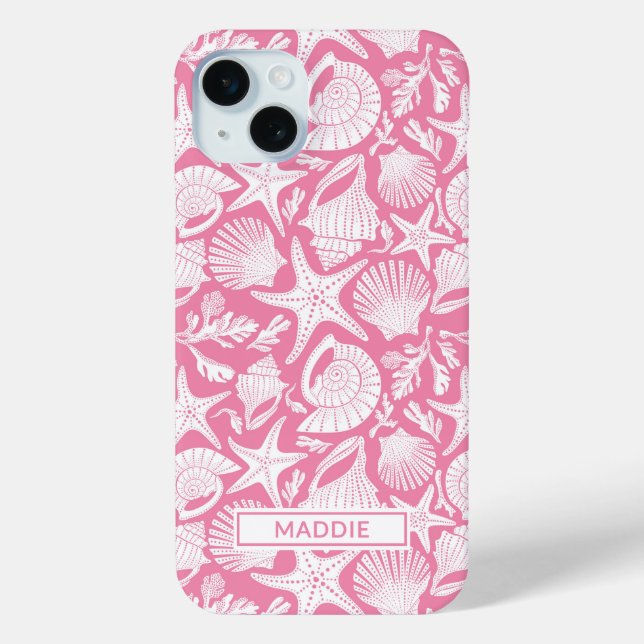 Pink Shells Personalised Case-Mate iPhone Case (Back)
