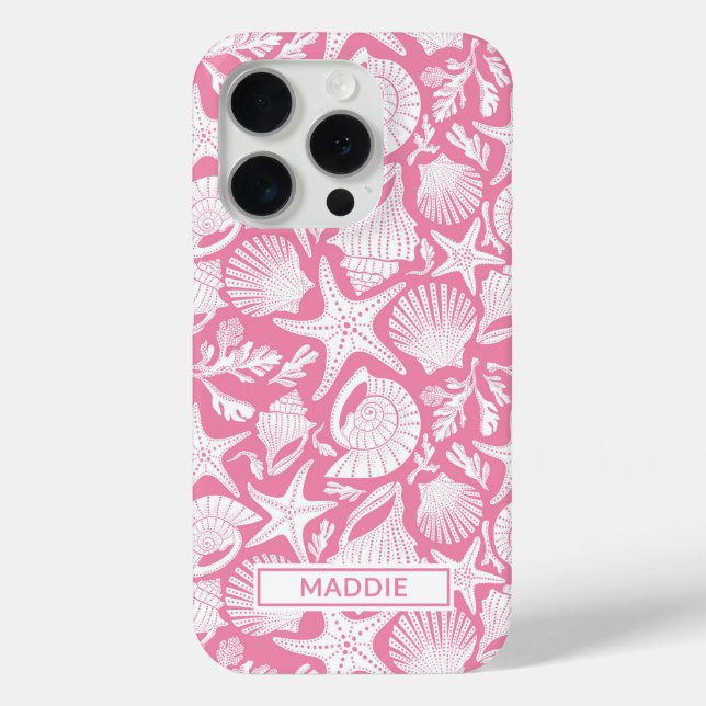 Pink Shells Personalised Case-Mate iPhone Case (Back)