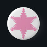 Pink Sheriff Badge - Design Your Own Button<br><div class="desc">Custom Pink Sheriff Badge - Design Your Own Button Badge Design Your Own Custom Pin Back Badge - Add your text or another graphic, customise the background colour, or change the shape of this DIY badge - bachelorette, cowgirl, sheriff, deputy, security, fashion police ... the choice is yours. Great gag...</div>