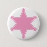 Pink Sheriff Badge - Design Your Own Button<br><div class="desc">Custom Pink Sheriff Badge - Design Your Own Button Badge Design Your Own Custom Pin Back Badge - Add your text or another graphic, customise the background colour, or change the shape of this DIY badge - bachelorette, cowgirl, sheriff, deputy, security, fashion police ... the choice is yours. Great gag...</div>