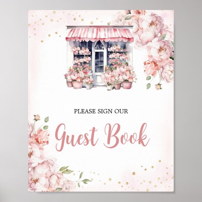 Pink She's Off The Market Bridal Shower Guest Book (Front)