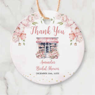 Pink She's Off The Market Bridal Shower Thank You Favour Tags