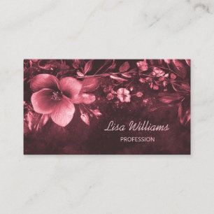 Pink Shiny Flowers Mauve Business Card