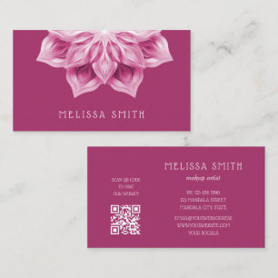 Pink Shiny Metallic Mandala  Business Card