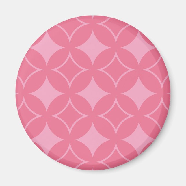 Pink shippo pattern magnet (Front)