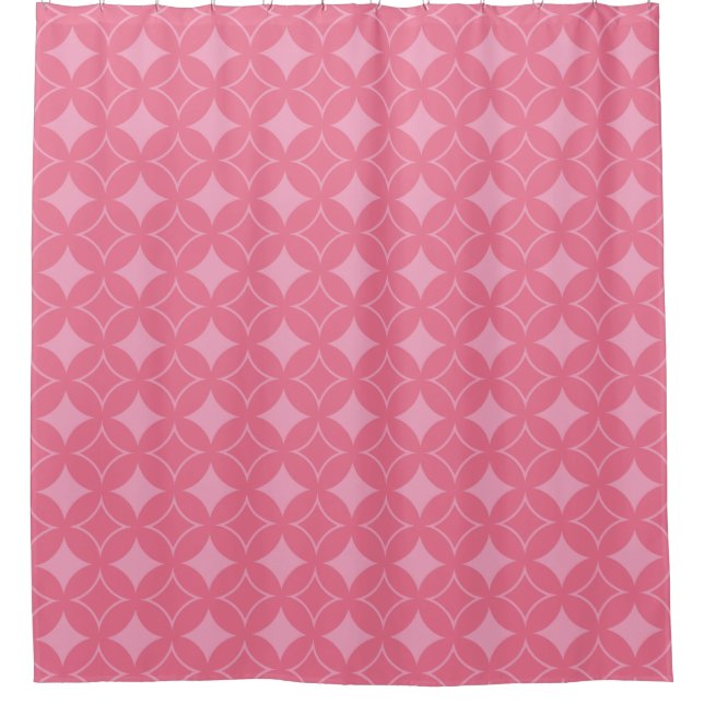 Pink shippo pattern shower curtain (Front)