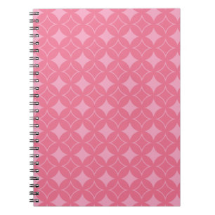 pink shippo pattern spiral notebook