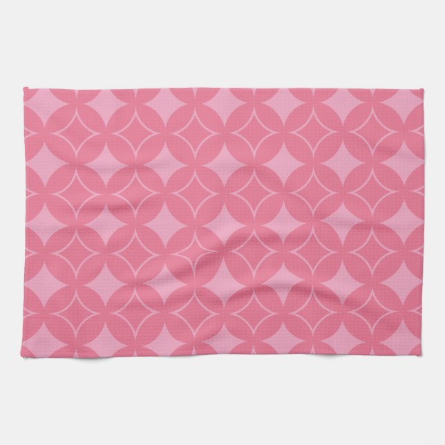 Pink shippo pattern tea towel (Horizontal)