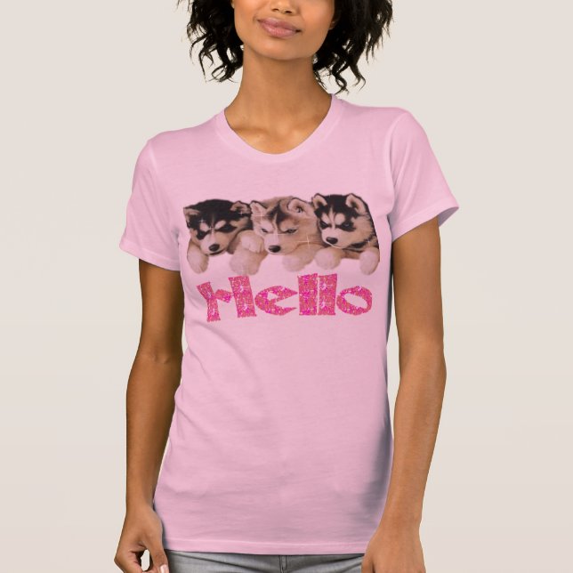 PINK SHIRT SIBERIAN HUSKY PUPPIES (Front)
