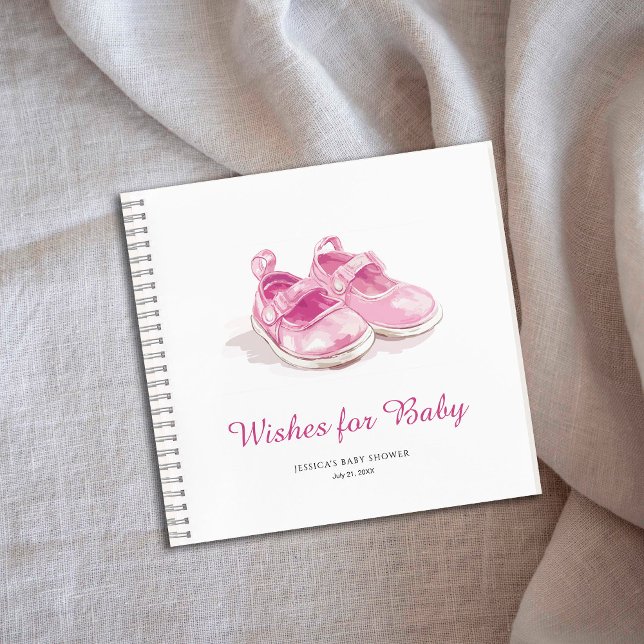 Pink Shoes Baby Shower Wishes for Baby Notebook (Creator Uploaded)