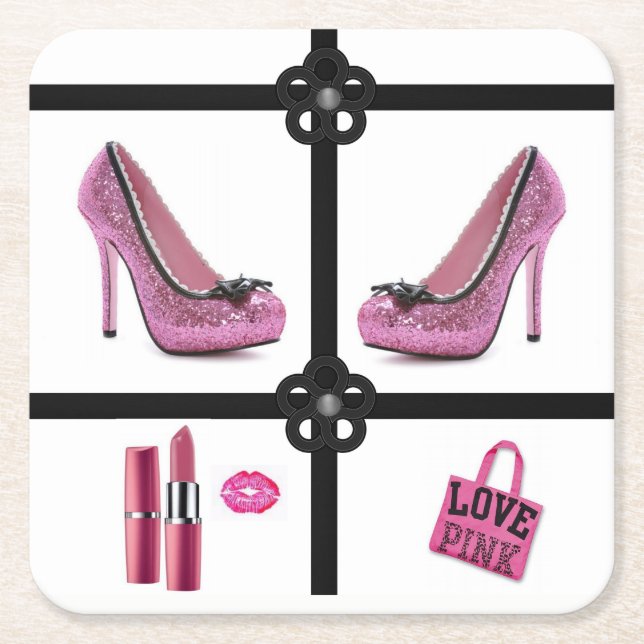 Pink Shoes Coaster (Front)