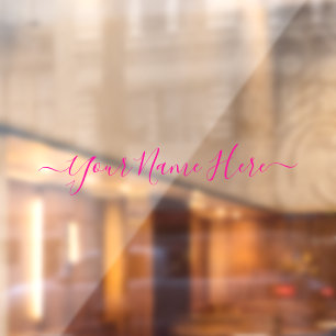 Pink Signature clean simple name script