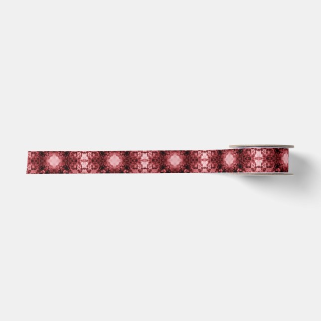 Pink Signature Goth Patterned Ribbon Satin Ribbon (Front)