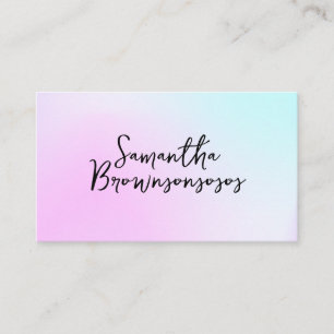 Pink Signature Soft pastel minimalist Business Card