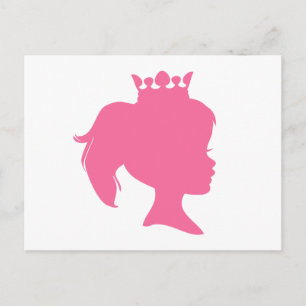 Pink Silhouette Princess T-shirts and Gifts Postcard