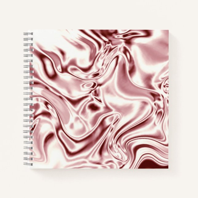 Pink silk swirl pattern print Notebook Journal (Front)
