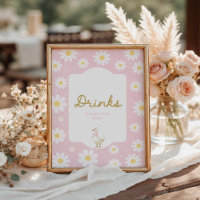 Pink Silly Goose and Daisy Drink Bar Sign