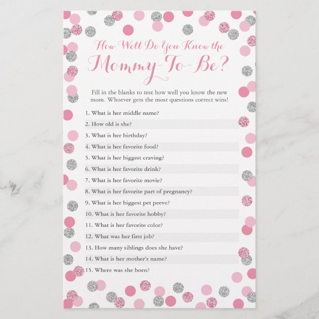 Pink & Silver How Well Do You Know The Mummy Quiz (Front)