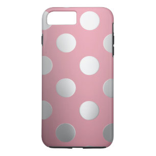 Pink, Silver Polka Dots Case-Mate iPhone Case
