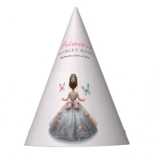Pink silver princess gown Fairytale birthday party Hat