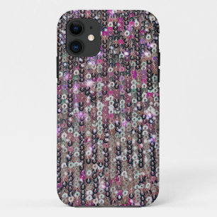 Pink silver sequins   sparkle pattern    Case-Mate iPhone case