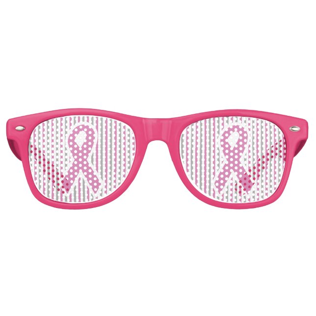 Pink & Silver Stripes party shades (Front)