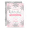 Pink Silver Winter ONEderland 1st Birthday Invite