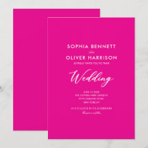 pink SIMPLE CLASSIC elegant WEDDING INVITE