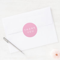 Pink Simple Minimalist Thank You Packing Orders
