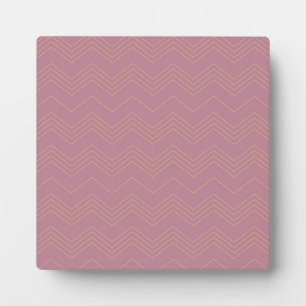 Pink, simple, modern, cool, trendy zigzag pattern plaque
