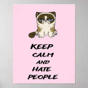 Pink Simple Quote For Cat Lovers Poster
