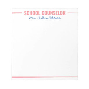 Pink Simple Script Note From School Counsellor