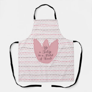 Pink Simple Tulip Pattern Apron