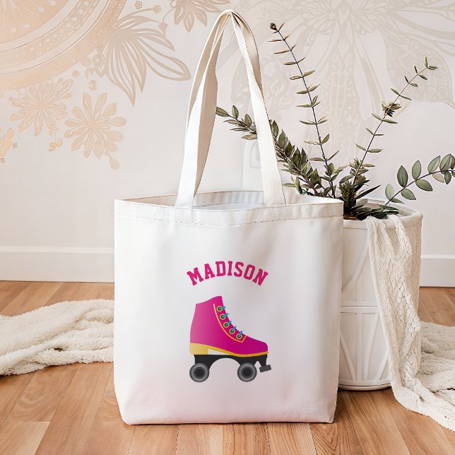 Pink Skate Roller Skating Kids Tote Bag (Creator Uploaded)