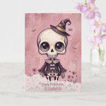 Pink Skeleton Halloween Cute Gothic Pinkoween
