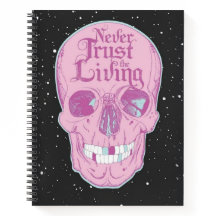 Pink Skeleton Hardcover Spiral Notebook