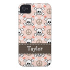 Pink Skull and Crossbones iPhone 4 4s Case-Mate Co