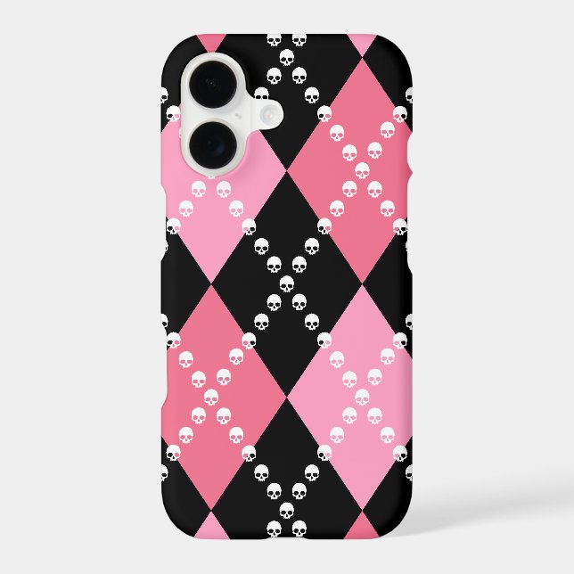 Pink Skull Argyle (Back)