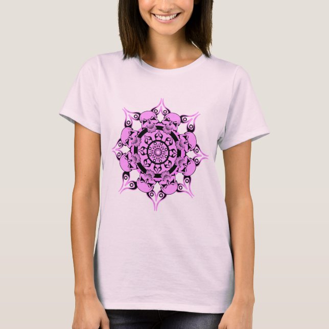 Pink Skull Circle T-Shirt (Front)