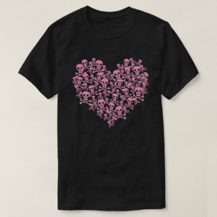 Pink Skull Heart T-Shirt