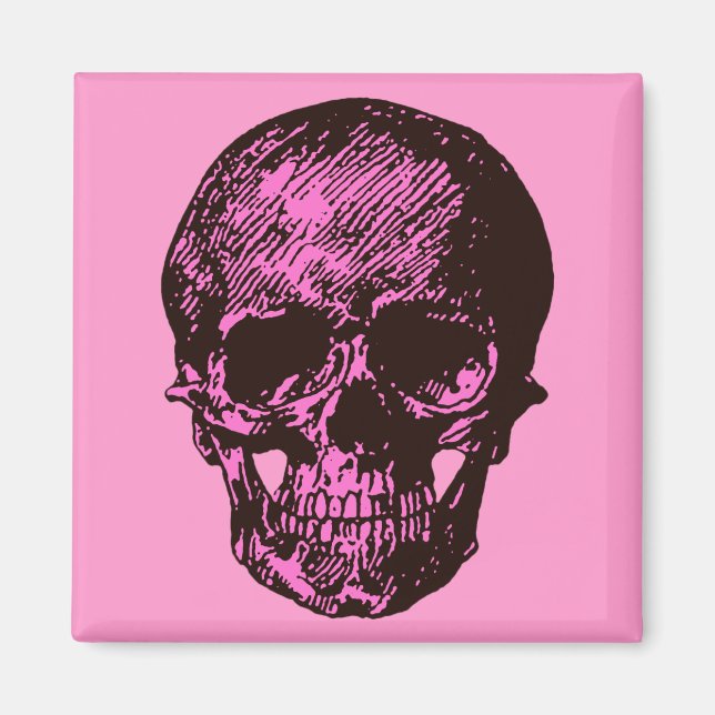Pink Skull Magnet (Front)