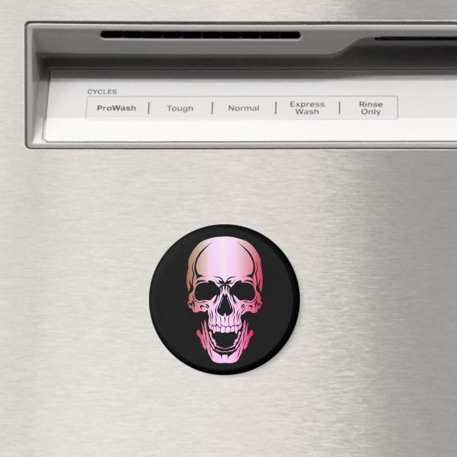Pink Skull Magnet (In Situ (Dishwasher))