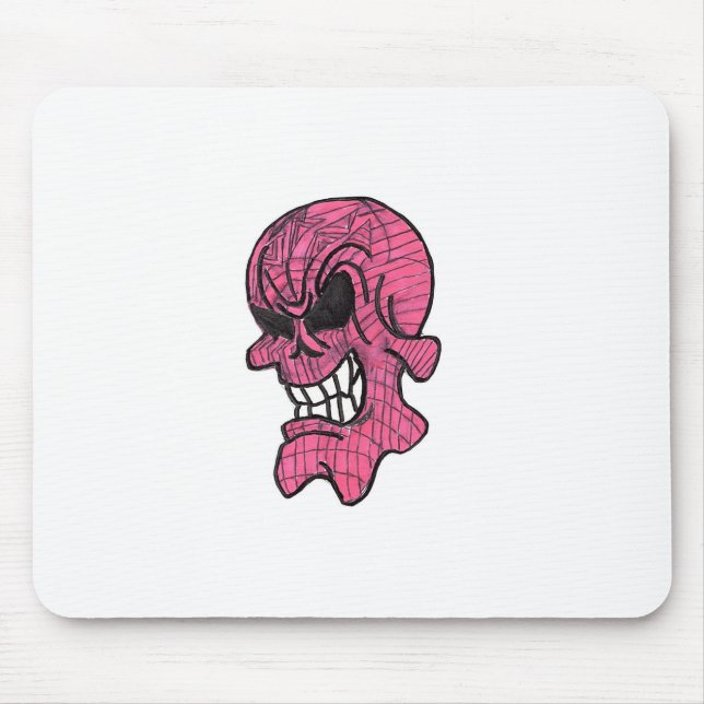 Pink Skull Mousepad (Front)
