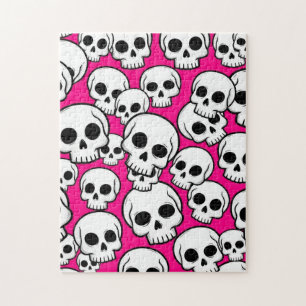Pink Skull Pattern Jigsaw Puzzle