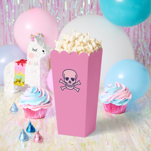 Pink Skull pink popcorn boxes (Party)